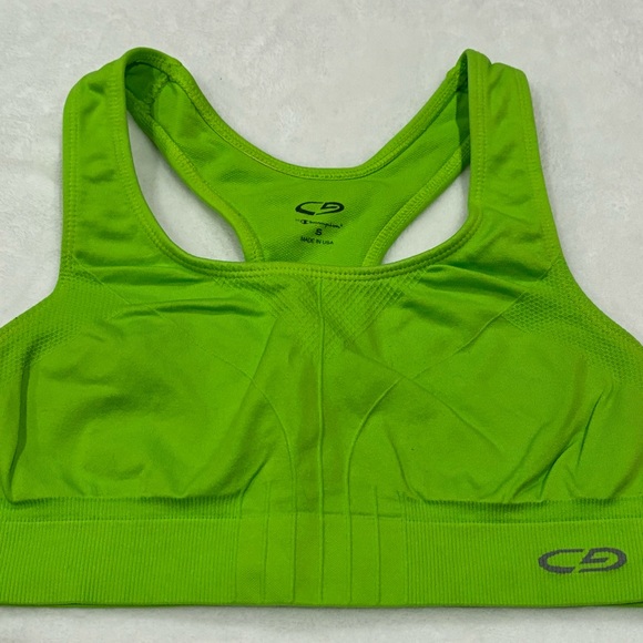 CHAMPION Women’s Activewear Workout Sports Bra - neon green, size S - Picture 2 of 5